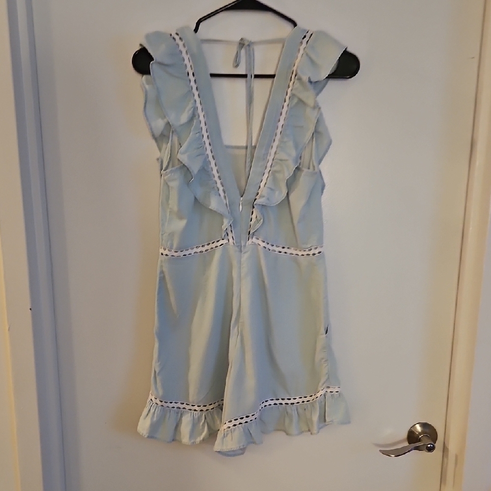 Light Blue Ruffled One P - Picture 3 of 3
